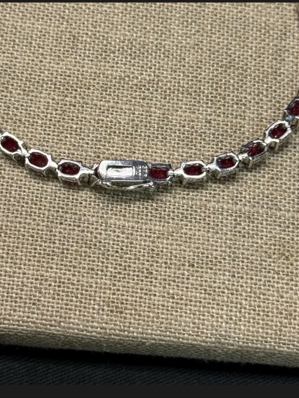 Sterling Silver 43.50 TCW Niassa Ruby Tennis Necklace 20